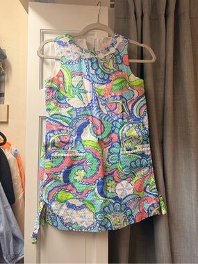 Lilly Pulitzer Multicolor Floral Print Dress with Pink Label